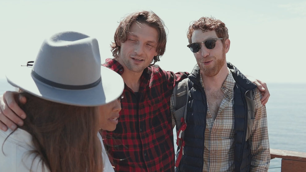 Group of friends chatting during a Mystery Day Trips adventure.